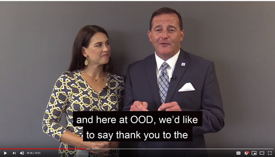  Screen Shot Photo of OOD's Deputy Director Kristen Ballinger and  Director Kevin Miller from video in honor of  National Disability Employment Month