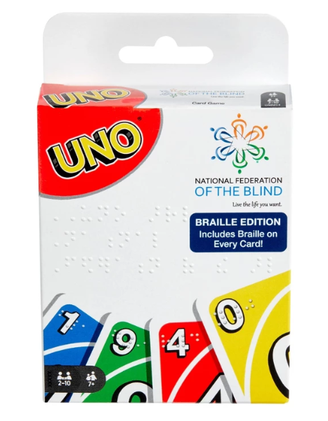 Photo of new Braille Uno Cards