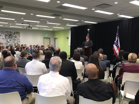 Lt. Governor Husted spoke at the launch of an innovative, private sector workforce development project