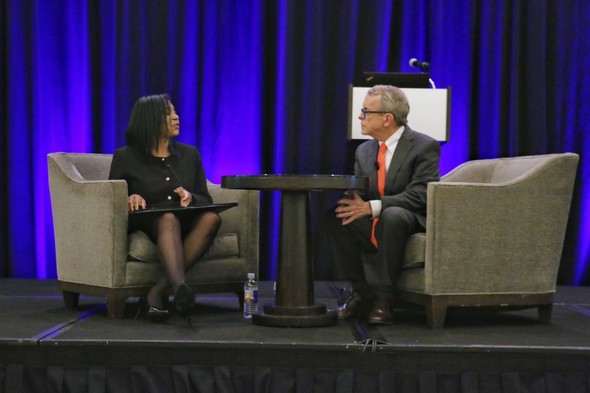 Governor DeWine speaking at the Area Aging Conference 