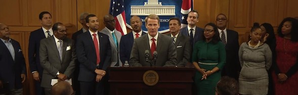 Lt. Governor Husted at a minority business press conference 