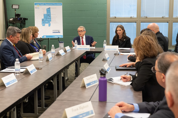 Governor DeWine speaking at the Department of Health Roundtable