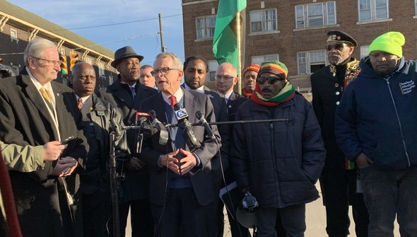 Governor DeWine with Director Marchbanks in East Cleveland 