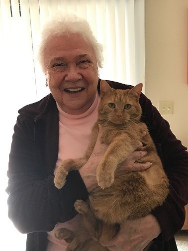  a photo of Carol Brown and her cat, Cody