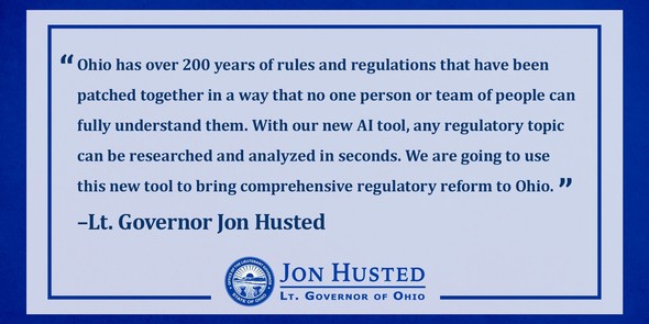 Lt. Governor Husted AI Tool Quote