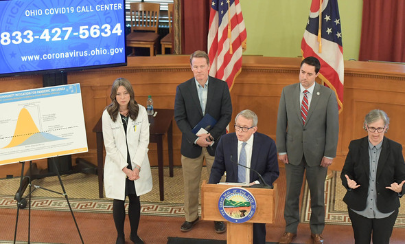 Governor DeWine, Lt. Governor Husted, Secretary of State LaRose, Director Acton