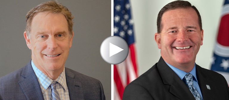 photos of Jeff Davis, Director of DODD and Kevin Miller, Director of OOD with a play button superimposed on photo