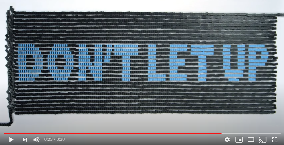 Screen shot from Don't let Up TV spot