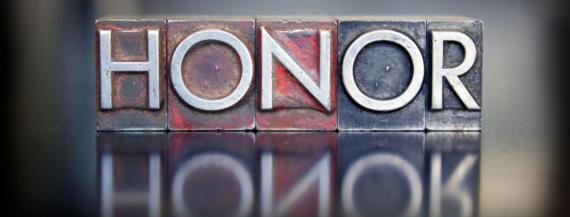 photo of tiles with word HONOR