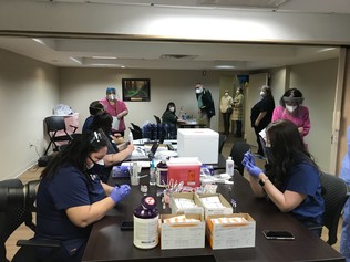 Vaccinators Preparing in Parma, Ohio