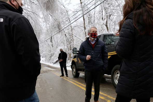 Gov. DeWine tours damages caused by Lawrence Co. ice storm