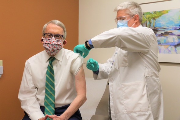 Governor DeWine Receiving Second Dose of COVID Vaccine