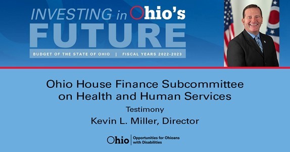 Investing in Ohio's Future photo of Director Kevin Miller Ohio House Finance Subcommittee on Health and Human Services