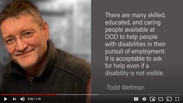 Picture of man with glasses and grin. Text: There are many skilled educated, and caring people available at OOD