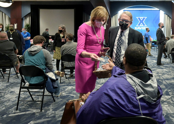 Governor DeWine visits the Cintas Center at Xavier University