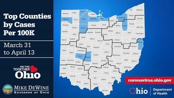 Top Counties by Cases Per 100k