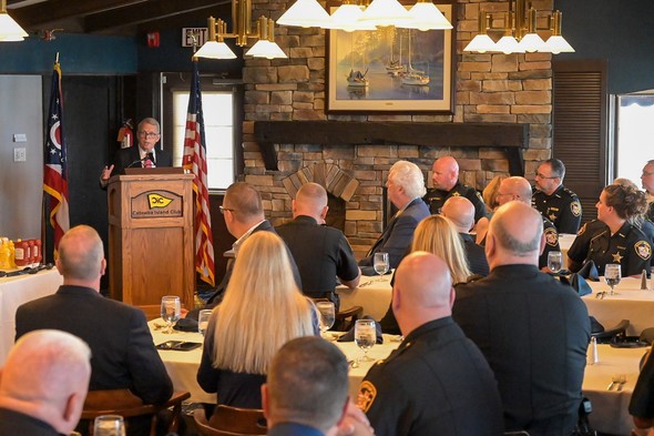 Governor DeWine and First Lady Fran DeWine attend a luncheon with the Buckeye Sheriffs' Association.