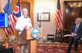 Bruce Vanderhoff, M.D., speaks at a COVID-19 Press Conference