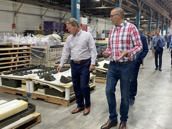 Lt. Governor Husted  visits Humtown Products in Leetonia