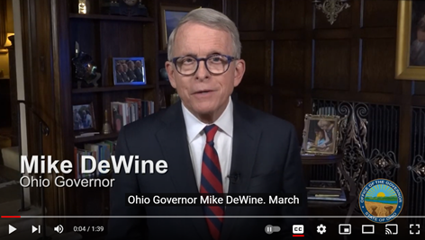 Photo of Governor Mike DeWine in his office