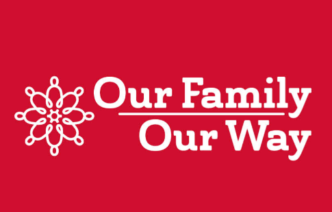 Graphic with Text Our Family Our Way
