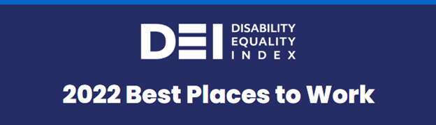 DEI Disability Index 2022 Best Places to Work logo