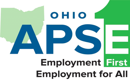 APSE the Association for People Supporting Employment First Logo Text: Emplyment first, Employment for all