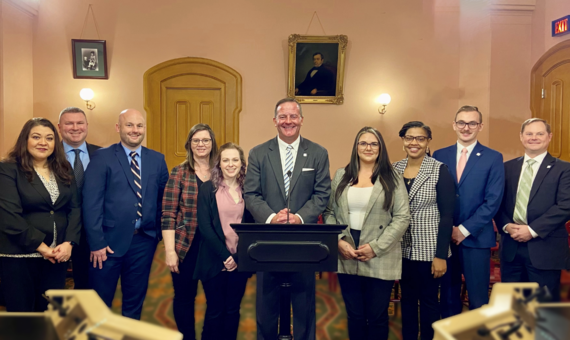 Photo of Director Miller and OOD staff at the Ohio State House