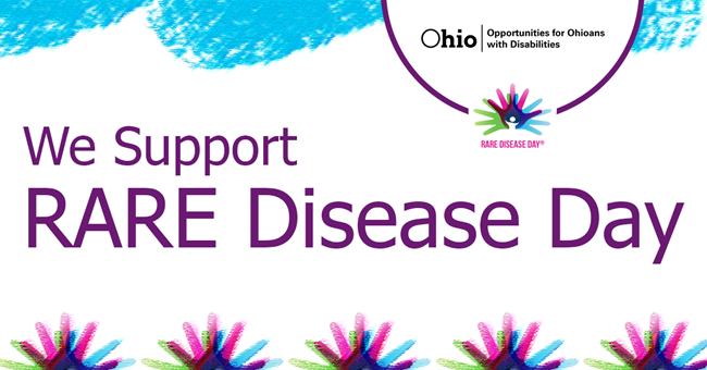 OOD logo. text We support RARE disease day. 