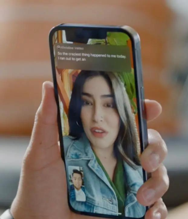 Photo of an iPhone where two people are facetiming.