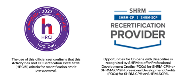 Logos of HRCI and SHRM