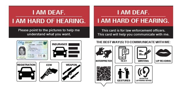 Illustrations for I Am Deaf I Am Hard of Hearing cards