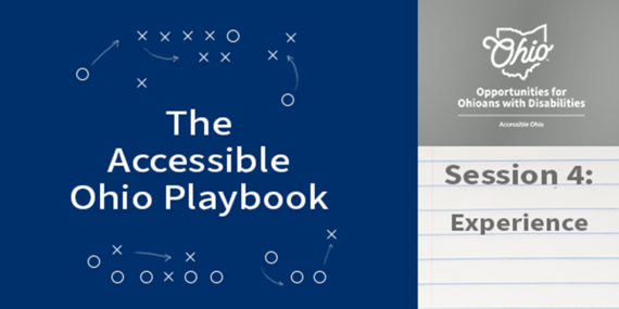 A football playbook with "The Accessible Ohio Playbook" text.