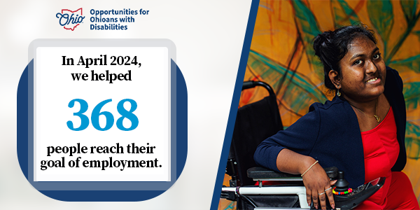 In April 2024, we helped 368 people reach their goal of employment.