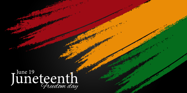 Juneteenth red, yellow, and green background