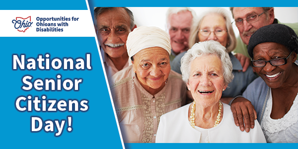 Group of senior citizens smiling at the camera.