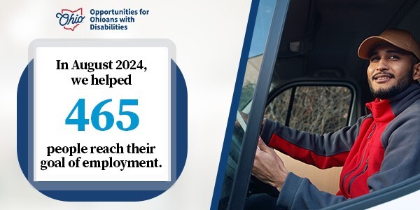 In August 2024, we helped 465 people reach their goal of employment.