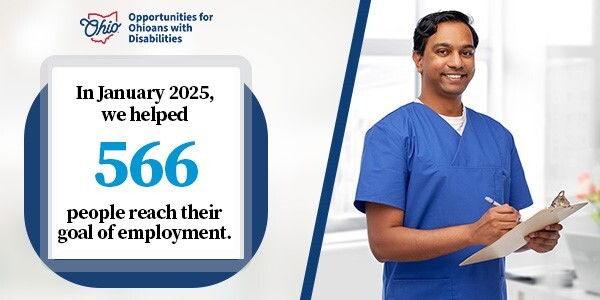 In January 2025, we helped 566 people reach their goal of employment.