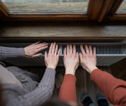 Hands on radiator