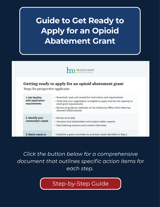 Guide to get ready to apply for an opioid abatement grant