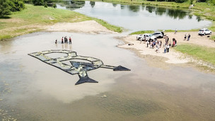 Tiger Creek floating wetland launch