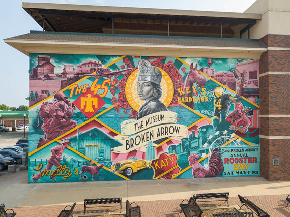 Mural overlooking Rose District Plaza