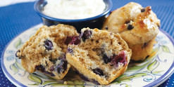 Healthy Vanilla Blueberry Muffins