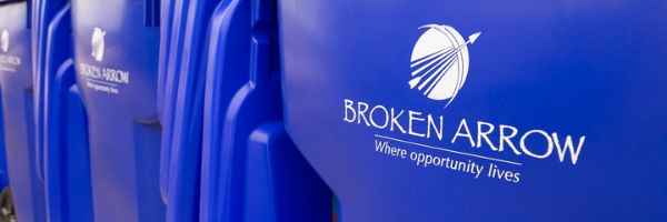 City of Broken Arrow blue recycling carts