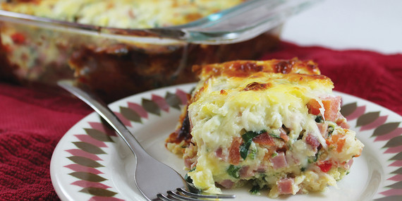 ham and veddie frittata