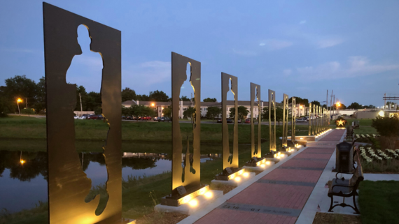 War at Home Memorial at night