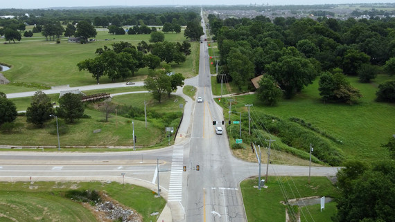 Drone shot of East New Orleans Street
