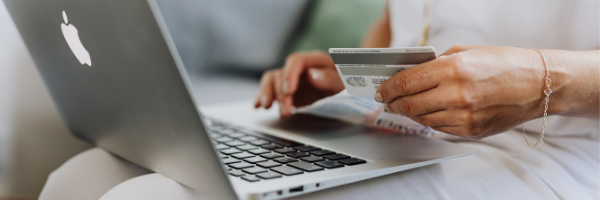 File photo of credit card being used for online payment