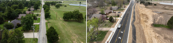 Before and After view of New Orleans Street between 209th and 215th east avenues