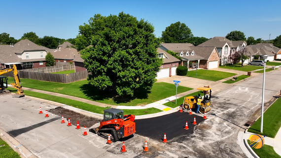 Street project underway at Stone Mill addition.